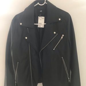 Biker jacket faux leather